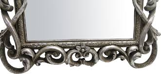 Amazon.com: Biscottini W29.5xDP2xH39 cm Sized Antiqued Silver and White Finish Free-Standing Mirror : Home & Kitchen