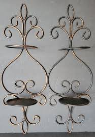 2 Metal Oil Rubbed Bronze Colored Wall Hanging Candle ...