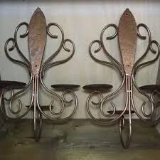 Accents | Large Wall Candle Holder Sconces Holds 6 Pillar ...