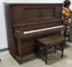 Sold at Auction: Autopiano Co. Tiger Oak Player Piano w/ Beach