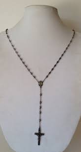 Beautiful!!! Signed HVH Antique Sterling Silver Cross Rosary ...