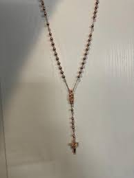 MOISSANITE Our Divine Mother Of Jesus Rosary Beads Necklace ...