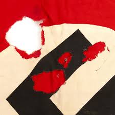 Original German WWII Tank Identification Flag - Battle Damaged – International Military Antiques