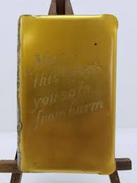 WW 2 Heart Shield Metal Cover Bible May This Keep You Safe From Harm Vintage | #1924721177