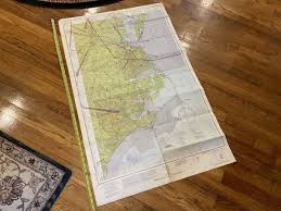 ORIGINAL WWII USN PILOT NORFOLK VIRGINIA AERONAUTICAL CHART ...