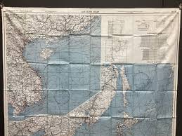 1943 WWII US Military Map Silk Army Map of Japan and South ...