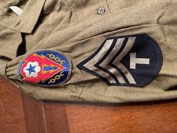 WWII US Army Advance European Command Sergeant Khaki Wool ...