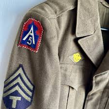 WWII US Army Ike Uniform Jacket Patched North Africa Command ...
