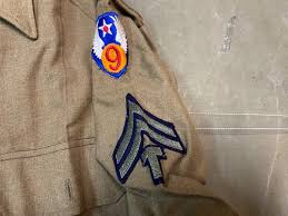 ORIGINAL WWII US ARMY M1937 M37 9TH AIR FORCE WOOL COMBAT ...