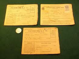 LOT OF 3 VTG ANTIQUE WWII WAR RATION BOOKS (#2, #3, #3), 2 ...