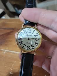 Vintage Xanadu Watch Women Gold Tone MOP Dial Inlay Leather Wristband | eBay