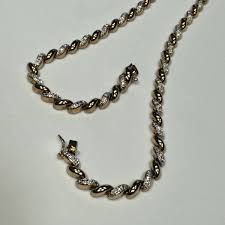 17” vtg gold over sterling silver necklace 925 San Marco ...