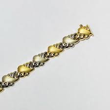 MB Turkey 10K Two Tone Gold 8.5mm 7" Link Bracelet 8.3g | eBay