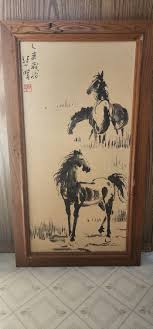 Xu Beihong Framed Horse Prints, Set of 2 (willing to ...