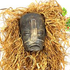 Vintage African Tribal Mask: Hand Carved Wooden Wall Decor ...