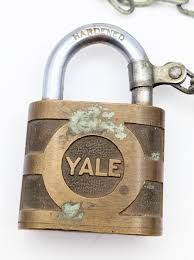 Vintage The Yale & Towne MFG Brass Padlock Made in USA Super ...