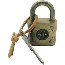 Yale & Towne Co. Brass Padlock and Original Key. For Sale at ...