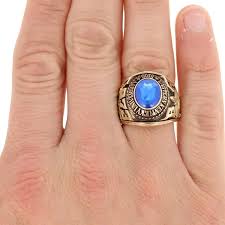 1973 Eastern Kentucky University Class Ring, 10k Gold Synthetic Spinel Men's at 1stDibs | university of kentucky class ring, rice university class ring, asu class ring