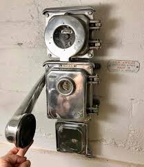 Vintage French Train Station Telephone in Cast Aluminium ...