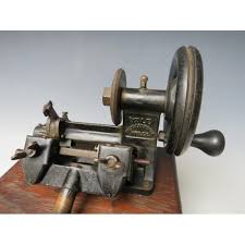 A PORTABLE ANTIQUE YALE No. M1005 KEY CUTTING MACHINE, set ...