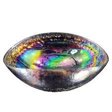 Yalos Casa Cartoccio Murano Folded Shell Bowl MCM Art Glass Iridescent Textured | eBay