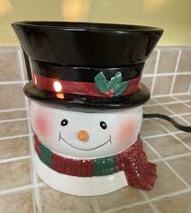 Scentsy Snowman Head Warmer With Black Top Hat Full Size ...