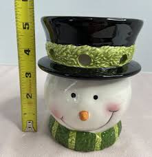 Vintage Yankee Candle Snowman Christmas Winter Wax Tea-light ...