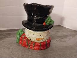 Yankee Candle Christmas Holiday Snowman Head Tart Warmer ...