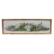 Framed Yard Long Print, "white & Purple Lilacs"