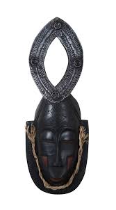 Vintage African Folk Art Tribal Carved Ebonized Embossed ...