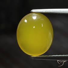 3.64ct Natural Medium-Light Yellow Agate, Oval, Translucent