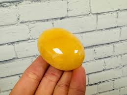 Orange Calcite Palm Stone, Yellow Calcite Pocket Massage ...