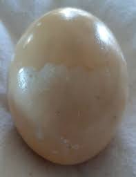 CREAM MARBLE GRANITE ALABASTER DECORATIVE EASTER EGG 2.5" x 1-3/4" | eBay