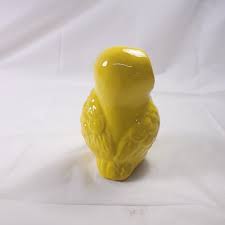 Yellow Ceramic Owl Boho Funky Decor | eBay