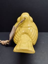 ceramic Pottery bird house Yellow Bird Shape Handcrafted | eBay