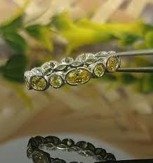 2ct Oval & Round Lab Created Peridot Anniversary Eternity Band Ring 925 Silver | eBay