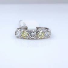 Light Yellow and White Diamond Wedding Band 1.00 Carat 14 Karat White Gold For Sale at 1stDibs | 14 karat white gold wedding bands, 4.5mm diamond carat weight