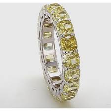 Ninacci 18K White Gold 6.04 Carats Fancy Yellow Diamond Eternity Band – Robinson's Jewelers