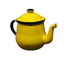 Vintage Japan OTO Yellow Black Enamel Tea Set 3 piece Kettle. Creamer, Sugar | eBay