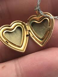 14K Yellow Gold Heart Locket - Etsy