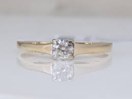 14k .30 CARAT TOTAL I1 G DIAMOND ROUND RAISED SHOULDER ESTATE RING 2.2 – Republic Jewelry & Collectibles