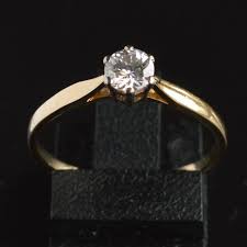 Vintage 0.37 ct natural diamond engagement ring - Rocks and Clocks