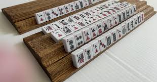 A Set of Two (2) Double Mahjong Racks Made for Two Players ...