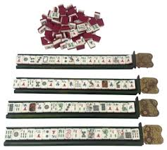 Sold at Auction: Vintage Mahjong Tiles Game Piece Set w ...
