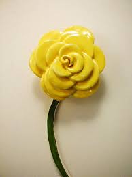 Handmade Ceramic Rose With Stem
