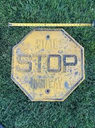 Vintage Yellow Stop Signs for sale | eBay