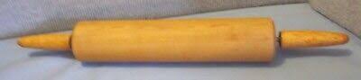 Older Wooden Rolling Pin w/Wood Handles -- Baking Homemade Cookies, Pies | eBay