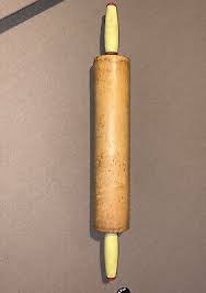 VINTAGE MAPLE ROLLING PIN With Plastic Handles 18" LONG BAKING BAKE KITCHEN | eBay