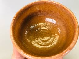 Y6294 [VIDEO] CHAWAN Raku-ware red signed box Kao stamp ...