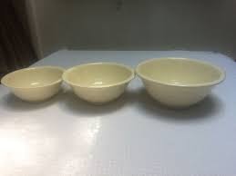 Vintage Homer Laughlin Embossed Kitchen Kraft Mixing Bowls in Ivory (3 Sizes) | eBay